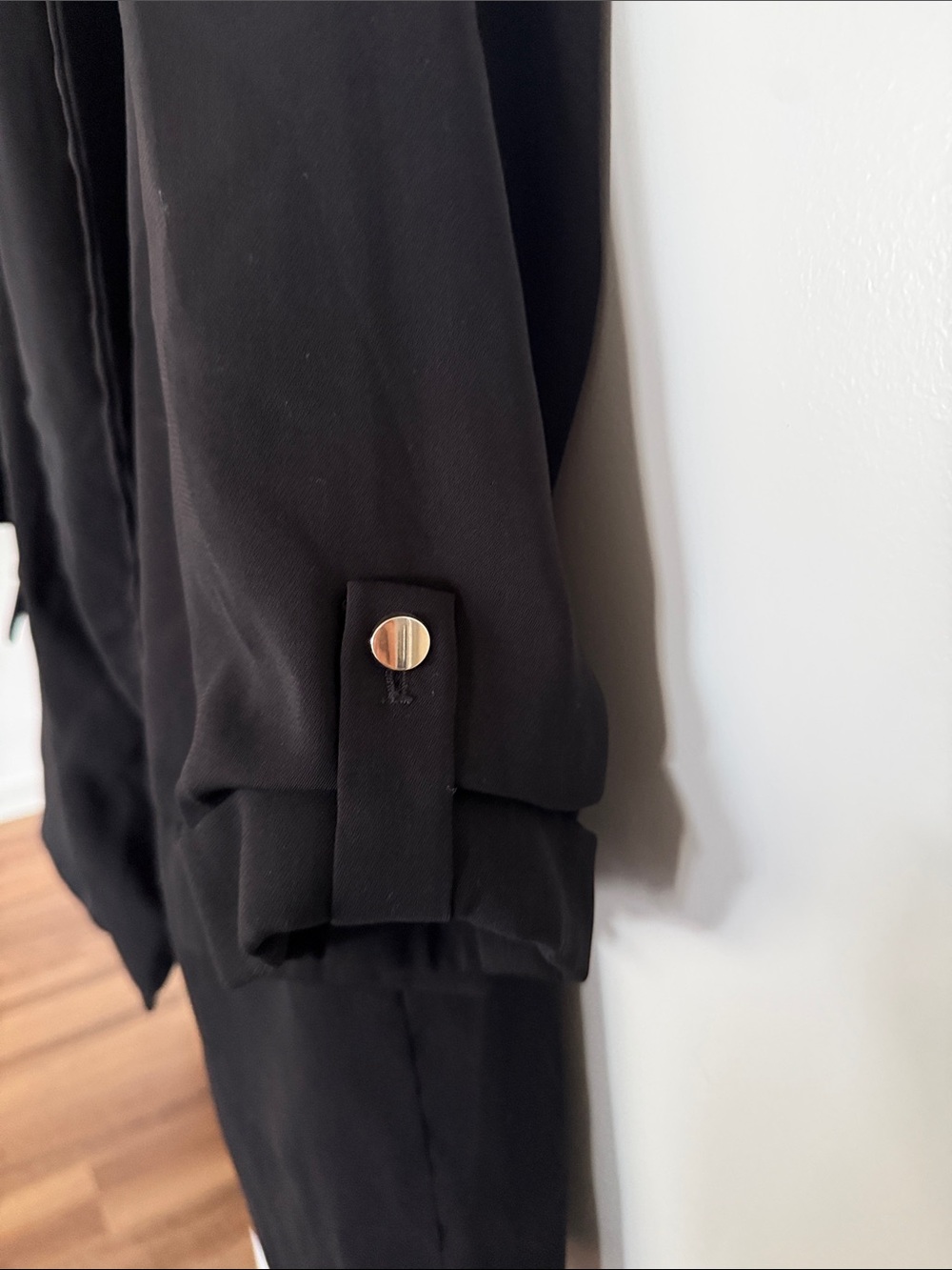 Zara Black Open Front 3/4 Sleeve Blazer - Picture 4 of 7